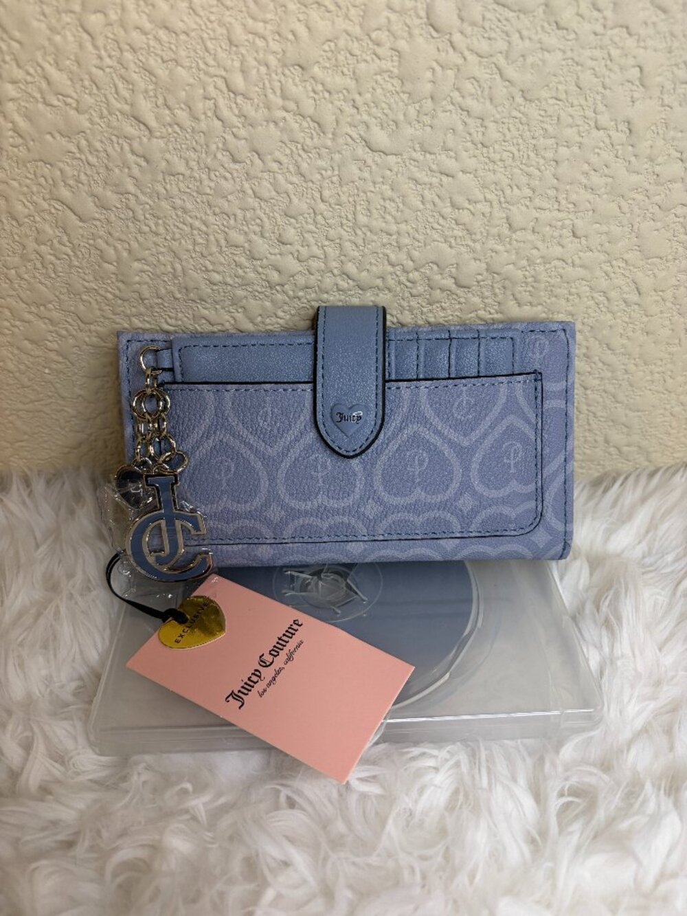 Juicy Couture Blue Bifold Wallet Detachable Card Holder NWT